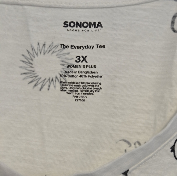Sonoma White Graphic Short Sleeve Tee - Picture 2 of 5